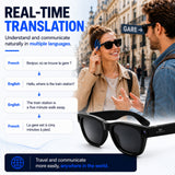 AI Smart Glasses with 1080P HD Camera – SmartView Pro – Includes Black Sunglasses & Blue Light Blocking Lenses