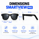 AI Smart Glasses with 1080P HD Camera – SmartView Pro – Includes Black Sunglasses & Blue Light Blocking Lenses